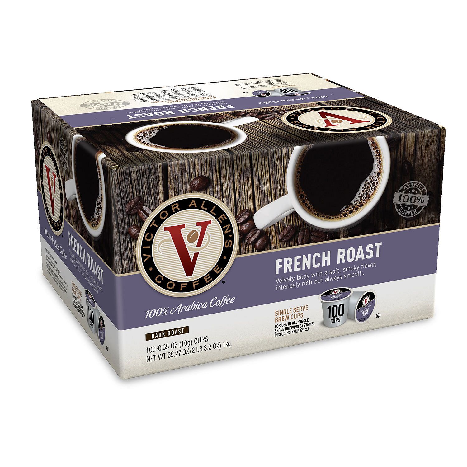 (image for) Victor Allen's French Roast (100 single-serve cups) - Click Image to Close